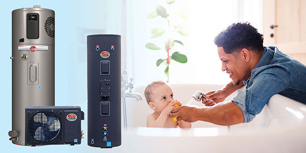 Dad giving his baby a bath